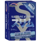 Розовые презервативы Sagami Xtreme FEEL FIT 3D - 3 шт. - Sagami - купить с доставкой в Грозном