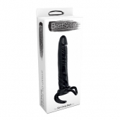 Чёрная насадка-фаллос для двойного проникновения INFLATABLE DILDO SLIM DONG  - 13,5 см. - Toyz4lovers - в Грозном купить с доставкой