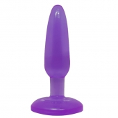 Фиолетовая анальная пробка с присоской - 15 см. - Baile