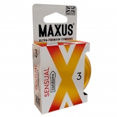 Презервативы анатомической формы Maxus Sensual - 3 шт. - Maxus - купить с доставкой в Грозном