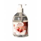 Лубрикант на водной снове Love Protection Strawberry с ароматом клубники - 300 мл. - Lola Games - купить с доставкой в Грозном