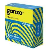 Классические презервативы с обильной смазкой Ganzo Classic - 3 шт. - Ganzo - купить с доставкой в Грозном