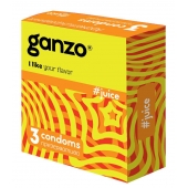 Ароматизированные презервативы Ganzo Juice - 3 шт. - Ganzo - купить с доставкой в Грозном