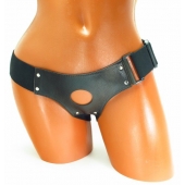 Трусики для страпона коричневого цвета - БДСМ Арсенал - купить с доставкой в Грозном