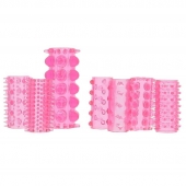 Набор из 7 розовых насадок на пенис ONE-A-DAY PENIS SLEEVES PINK - Seven Creations - в Грозном купить с доставкой