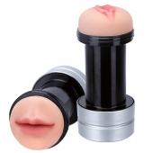 Двусторонний мастурбатор REALSTUFF 2 IN 1 HUMMER MOUTH   VAGINA - ротик и вагина - Dream Toys - в Грозном купить с доставкой