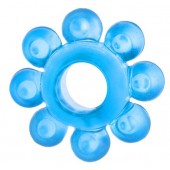 Голубая гелевая насадка-цветок - Toyfa Basic - в Грозном купить с доставкой