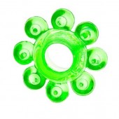 Зеленое эрекционное кольцо-цветок - Toyfa Basic - в Грозном купить с доставкой