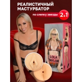 Двусторонний мастурбатор Lola Taylor - 22 см. - ФлешНаш - в Грозном купить с доставкой