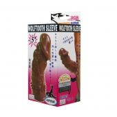 Коричневая насадка на пенис Wolftooth Sleeve - 13 см. - Baile - в Грозном купить с доставкой