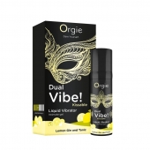 Съедобный жидкий вибратор Dual Vibe! со вкусом лимонного джина с тоником - 15 мл. - ORGIE - купить с доставкой в Грозном