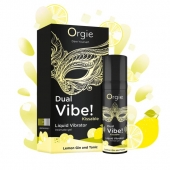 Съедобный жидкий вибратор Dual Vibe! со вкусом лимонного джина с тоником - 15 мл. - ORGIE - купить с доставкой в Грозном