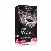 Съедобный жидкий вибратор Dual Vibe! со вкусом клубничного джина с тоником - 15 мл. - ORGIE - купить с доставкой в Грозном
