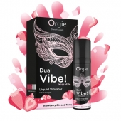 Съедобный жидкий вибратор Dual Vibe! со вкусом клубничного джина с тоником - 15 мл. - ORGIE - купить с доставкой в Грозном