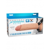 Полый страпон на ремнях 8’’ Hollow Silicone Strap-on - Pipedream - купить с доставкой в Грозном