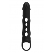 Черная насадка-удлинитель Vibrating Extender With Remote с вибрацией - Dream Toys - в Грозном купить с доставкой