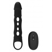 Черная насадка-удлинитель Vibrating Extender With Remote с вибрацией - Dream Toys - в Грозном купить с доставкой