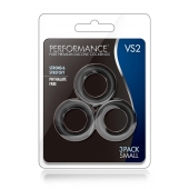 Набор из 3 черных эрекционных колец Black Small Penis Rings - Blush Novelties - в Грозном купить с доставкой