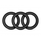 Набор из 3 черных эрекционных колец Black Small Penis Rings - Blush Novelties - в Грозном купить с доставкой