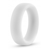 Белое люминесцентное эрекционное кольцо Silicone Glo Cock Ring - Blush Novelties - в Грозном купить с доставкой