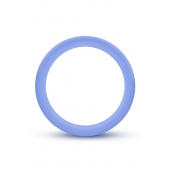 Голубое люминесцентное кольцо Silicone Glo Cock Ring - Blush Novelties - в Грозном купить с доставкой