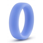 Голубое люминесцентное кольцо Silicone Glo Cock Ring - Blush Novelties - в Грозном купить с доставкой