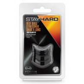 Черное эрекционное кольцо на мошонку Beef Ball Stretcher Snug X Long - Blush Novelties - в Грозном купить с доставкой