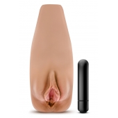 Маструбатор-вагина с вибрацией Soft   Wet Renata Realistic Tan Masturbator - Blush Novelties - в Грозном купить с доставкой