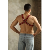 Черно-красная мужская портупея Black-Red - БДСМ Арсенал - купить с доставкой в Грозном