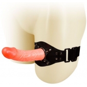 Телесный фаллос с креплением на ногу - 17 см. - Baile - купить с доставкой в Грозном