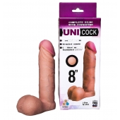Фаллическая насадка для страпона UNICOCK 8  - 20 см. - LOVETOY (А-Полимер) - купить с доставкой в Грозном