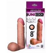Фаллическая насадка для страпона UNICOCK 8  - 20 см. - LOVETOY (А-Полимер) - купить с доставкой в Грозном