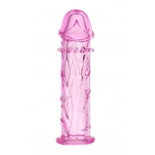Розовая насадка фаллической формы - 12,5 см. - A-toys - в Грозном купить с доставкой