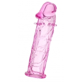 Розовая насадка фаллической формы - 12,5 см. - A-toys - в Грозном купить с доставкой