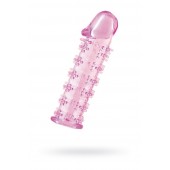 Розовая насадка на пенис с шипами - 12,5 см. - A-toys - в Грозном купить с доставкой