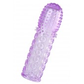 Фиолетовая рельефная насадка на пенис - 13,5 см. - A-toys - в Грозном купить с доставкой