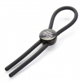 Тёмно-серое эрекционное кольцо с зажимом Again and Again Adjustable Cock Ring - Fifty Shades of Grey - в Грозном купить с доставкой