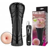 Мастурбатор-анус в колбе с 7 уровнями вибрации и выносным пультом - Baile - в Грозном купить с доставкой