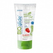 Гель-смазка на водной основе с ароматом клубники BioGlide - 80 мл. - Joy Division - купить с доставкой в Грозном