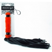 Нежная плеть с красным мехом BDSM Light - 43 см. - БДСМ Арсенал - купить с доставкой в Грозном
