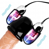 Черная стимулирующая насадка для головки полового члена Multi Speed Vibrating Penis Head Teaser - XR Brands - в Грозном купить с доставкой