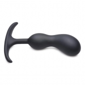 Черный массажер простаты с утяжелителями Premium Silicone Weighted Prostate Plug Medium - 16,3 см. - XR Brands - в Грозном купить с доставкой