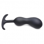 Черный массажер простаты с утяжелителями Premium Silicone Weighted Prostate Plug Large - 18,8 см. - XR Brands - в Грозном купить с доставкой
