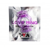 Фиолетовое виброкольцо с двумя вибропульками - Toyfa Basic - в Грозном купить с доставкой