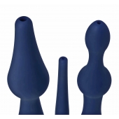 Набор из 3 универсальных насадок для анального душа Universal 3 Piece Silicone Enema Attachment Set - XR Brands - купить с доставкой в Грозном