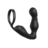 Черный вибростимулятор простаты с эрекционным кольцом Ass-Gasm Pro P-Spot Milker - Pipedream - в Грозном купить с доставкой