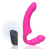 Розовый безремневой страпон Straples Strap-On Dildo - Erokay - купить с доставкой в Грозном