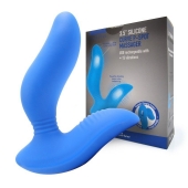 Синий вибромассажер простаты 3,5’’ Curve P-spot Massager - 12 см. - Erokay - в Грозном купить с доставкой