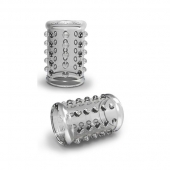 Прозрачная насадка на пенис с шишечками STAY HARD COCK SLEEVE 02 CLEAR - Blush Novelties - в Грозном купить с доставкой