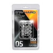 Прозрачная насадка с капельками STAY HARD COCK SLEEVE 05 CLEAR - Blush Novelties - в Грозном купить с доставкой